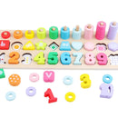 Tabuleiro numérico e Formas Geométricas em Madeira