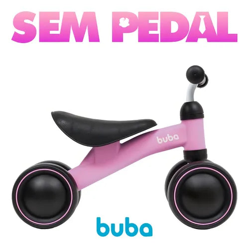 Bicicleta De Equilíbrio 4 Rodas Buba Infantil Sem Pedal
