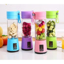 Mini liquidificador portátil 380ml 6 lâmina carrega usb acompanha cabo sucos whey shakes